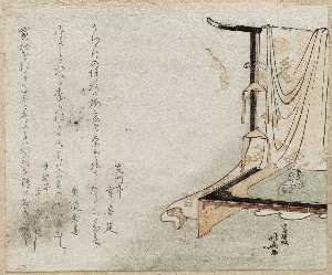 Kimono Portant râtelier , Tableau , et goat Figurine