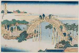 The Drum Bridge At Kameido Tenjin Shrine