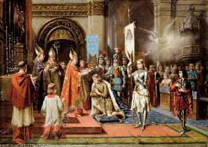 Joan Of Arc At The Coronation Of Charles Vii In Reims Cathedral
