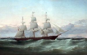 Die Clipper Ship Tudor , Outbound Off Holyhead