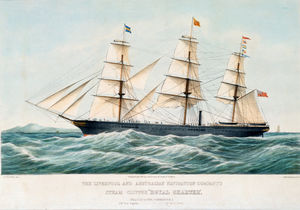 Il Liverpool e australiano della Società di Navigazione a vapore Clipper Carta royal
