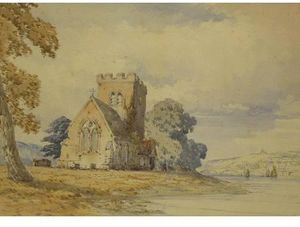 Landscape With Church Beside A River