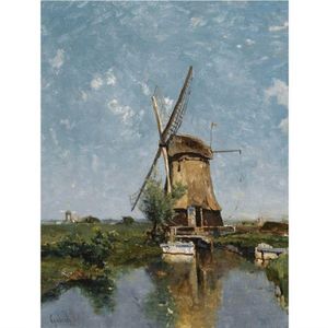 A Mill In A Polder Landscape