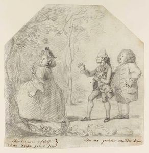 A Fat Lady And Two Courtiers