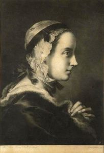 Young Woman In Profile With Cap And Necklace