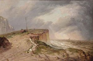On The Cliffs In Stormy Weather