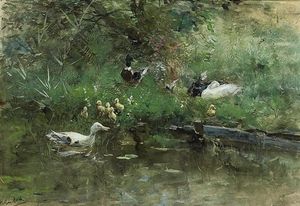 Ducks In A Meadow