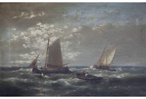 Boats In A Squally Sea