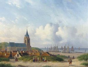 una vista di Scheveningen con lestensione Spiaggia
