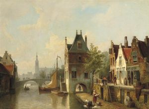 A Capriccio View Of A Canal In Alkmaar