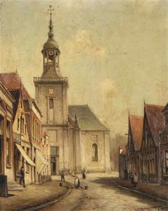 Eine Ansicht des Kerkstraat In Almelo