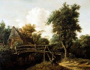 Paesaggio con Cottage e le  ponte