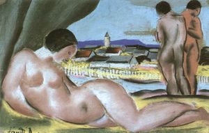 View Of Nagybánya With Nudes,
