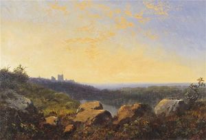 A View Across The Moor To Richmond Castle