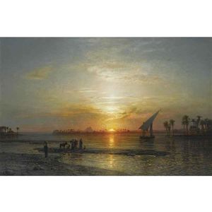 Crépuscule sur le Nil