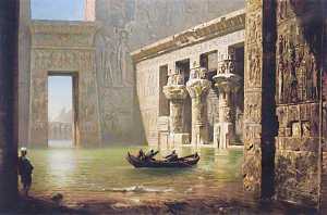 blick ins innere der tempel von philae , Ägypten