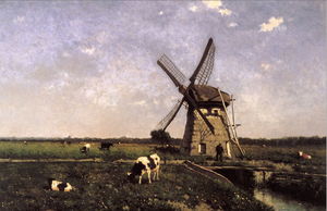 Paysage avec moulin près de Schiedam