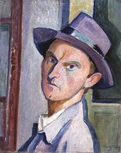 Self-portrait In A Purple Hat
