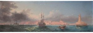 Navires de guerre Cuisson à la vapeur Out Of The Grand Harbour