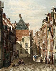 A Street Scene In A Dutch Town