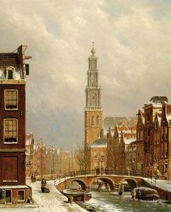View Of Amsterdam In The Winter