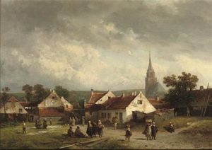 A View Of Scheveningen With Figures Strolling