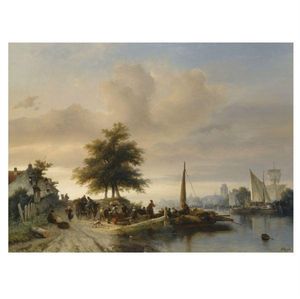 The Ferry On The Maas Near Dordrecht