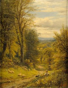 Wooded Landscape With Shepherd