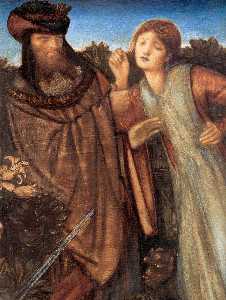 Burne Jones King Mark and La Belle Iseult (detail)