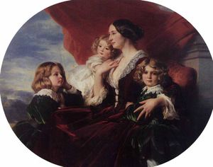Xavier Elzbieta Branicka comtesse Krasinka et ses enfants