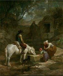 The Drinking trough scene in Brittany