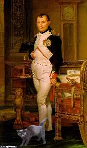 Napoleón en su  estudio