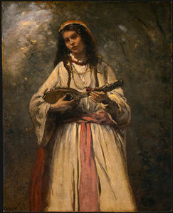 Zigeuner Mädchen  mit  mandoline