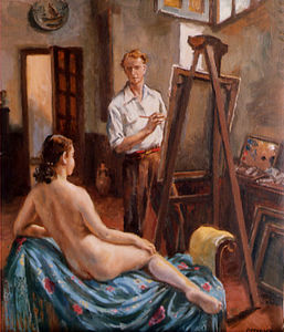 pintor y modelo