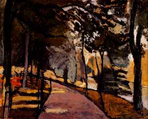 Sentier , булонский лес картина вуаль - ( 65x81 )