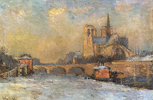 该码头德拉Tounelle和巴黎圣母院巴黎