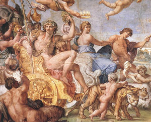 frescoes-Triumph of Bacchus and Ariadne (detail)