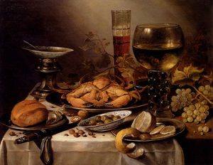 Banquet Still Life with a Crab on a Silver Platter