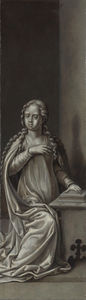 die jungfrau Annunciate - Entgegengesetzt von rechts Die hand Fensterladen