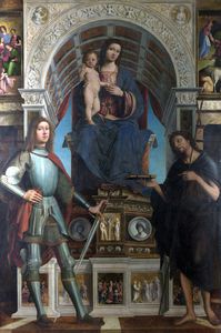 and Gianfrancesco Maineri - The Virgin and Child with Saints