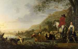A Hilly Landscape with Figures