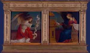 Los paneles de un retablo - La Anunciación