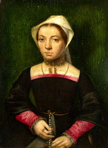 A Lady con un rosario