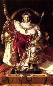 Наполеон Я на его императорское Throne-large