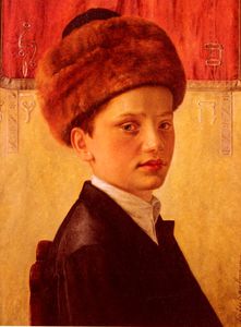 Портрет молодой мальчик хасидского