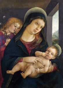 La Vergine col Bambino e due angeli