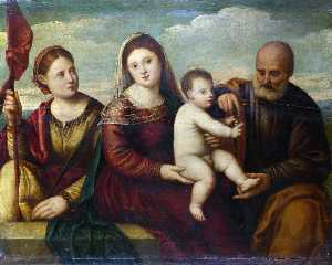 la madonna e il bambino con  santi