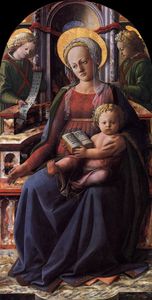 and Child Enthroned with Two Angels