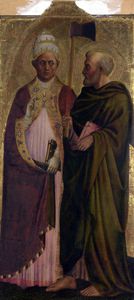 A Pope (Saint Gregory) and Saint Matthias