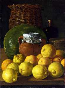 Stillleben mit Zitronen und Orangen